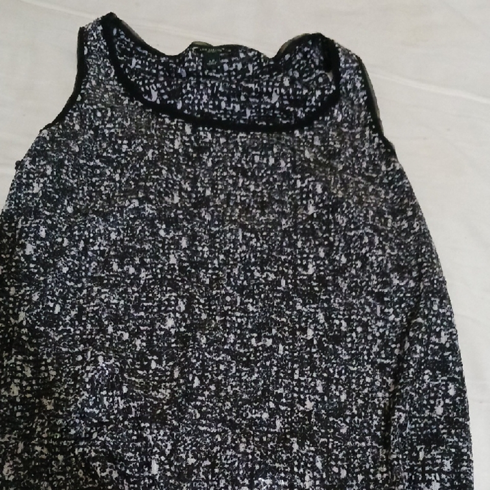 Ann Taylor Black and White Blouse